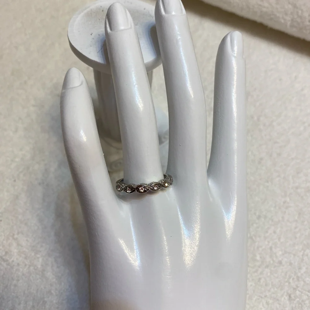 silver wedding ring set